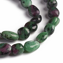 Natural Ruby in Zoisite Beads Strands&nbsp;G-D0002-D69