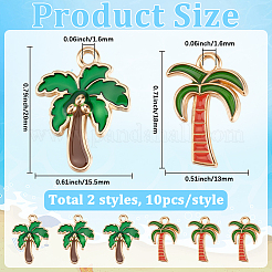 20Pcs 2 Styles Alloy Enamel Pendants&nbsp;ENAM-SC0007-85