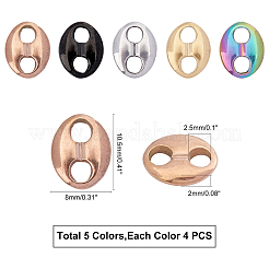 PVD Vacuum Plating 304 Stainless Steel Oval Links Connectors&nbsp;STAS-UN0009-60M