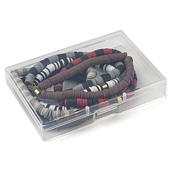 Handmade Polymer Clay Heishi Beads Stretch Bracelets Sets&nbsp;BJEW-JB05902-05