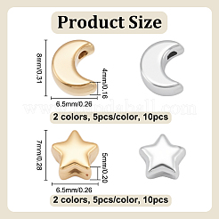 20Pcs 4 Styles 304 Stainless Steel Beads&nbsp;STAS-UN0063-95