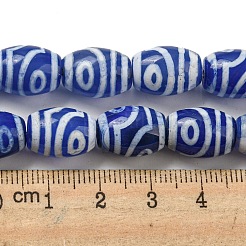 Blue Tibetan Style dZi Beads Strands&nbsp;TDZI-NH0001-C06-01