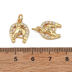 SHEGRACE Brass Micro Pave Clear Cubic Zirconia Pendants&nbsp;XGRQ4S882-748G