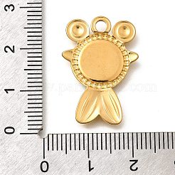 304 Stainless Steel Pendant Cabochon Settings&nbsp;STAS-E545-04E-G
