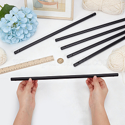DIY Craft Wood Round Sticks with Double-hole&nbsp;DIY-WH0622-524B
