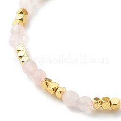 Natural Rose Quartz & Rhodonite Beaded Stretch Bracelets Sets&nbsp;BJEW-JB06255-01