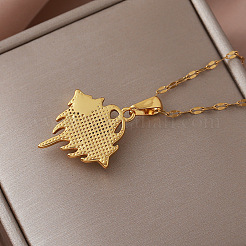 Vintage 304 Stainless Steel Enamel Evil Eye Pendant Necklaces for Women&nbsp;LS-XZ3178