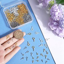 600Pcs 6 Styles Iron Screw Eye Pin Peg Bails&nbsp;IFIN-SP0001-04