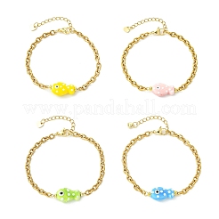 Handmade Porcelain Beads Link Bracelets&nbsp;BJEW-JB13676