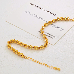Vintage 3D Flower Brass Link Chain Anklets for Women&nbsp;QW1103