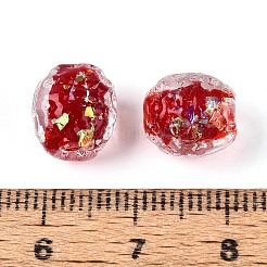 Handmade Foil Glass Beads&nbsp;FOIL-N029-10D