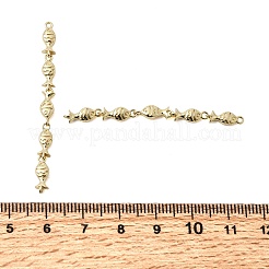 Brass Fish Links Connector Charms&nbsp;KK-L267-07G