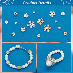 64PCS 16Style Brass Bead Cap&nbsp;KK-PH0006-23