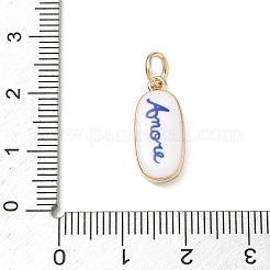 Spray Painted Brass Pendants&nbsp;KK-CBAEB58-08G