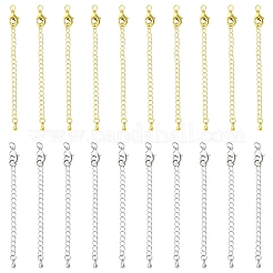 10Pcs Long-Lasting Plated Brass Chain Extender&nbsp;KK-YW0003-82G