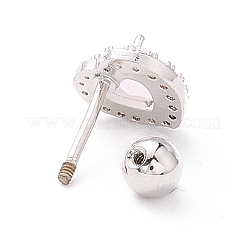 Heart Cat Eye Stud Earrings for Women&nbsp;LS-EJEW-A065-06P