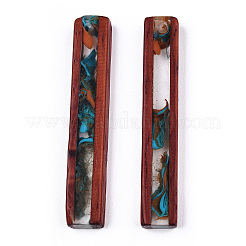 Transparent Resin & Wood Pendants&nbsp;RESI-N039-09