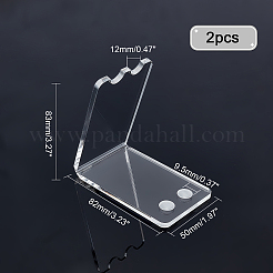 2-hole Transparent Acrylic Ballpoint Pen Holder&nbsp;LS-TACR-WH0012-02