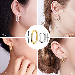 Rhodium Plated 925 Sterling Silver Hoop Earrings&nbsp;JE834A-01