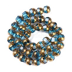 Electroplate Glass Beads Strands&nbsp;X-EGLA-Q128-04A-FP04