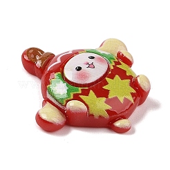 Christmas Rabbit Theme Opaque Resin Decoden Cabochons&nbsp;RESI-S397-01C