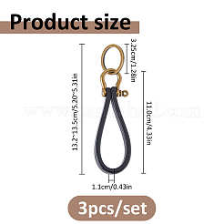 3Pcs Cowhide Keychains&nbsp;KEYC-FH0001-79