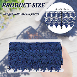 7.5 Yards Polyester Flower Lace Ribbon&nbsp;DIY-GO0001-77