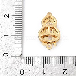 Gourd Brass Micro Pave Clear Cubic Zirconia Box Clasps&nbsp;LS-KK-U051-01G-05