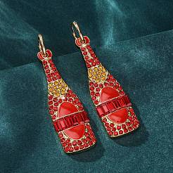Zinc Alloy Enamel Hoop Earrings&nbsp;EJEW-Z088-01G