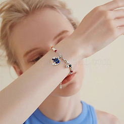 36Pcs 9 Styles Natural Mixed Gemstone European Dangle Charms&nbsp;PALLOY-AB00243