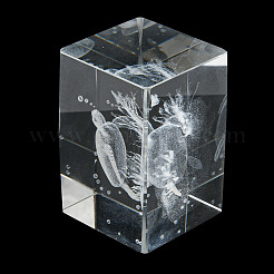 3D Laser Engraving Animal Glass Figurine&nbsp;DJEW-R013-01D