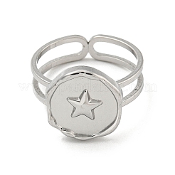 Non-Tarnish 304 Stainless Steel Open Cuff Rings&nbsp;RJEW-K245-93P