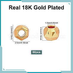 60Pcs Brass Spacer Beads&nbsp;KK-ME0003-78