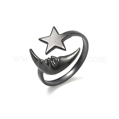 304 Stainless Steel Cuff Open Rings&nbsp;LS-RJEW-D338-02B-EB