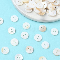 2-Hole Shell Flat Round Buttons&nbsp;BUTT-P012-11