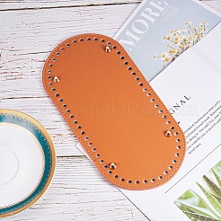PU Leather Oval Long Bottom for Knitting Bag&nbsp;FIND-WH0032-01B