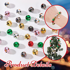 60Pcs 6 Colors Opaque Acrylic Beads&nbsp;PACR-GA0001-01A