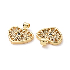 Brass Micro Pave Cubic Zirconia Pendants&nbsp;ZIRC-F134-11G