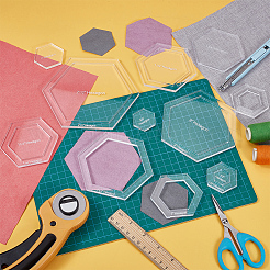 16Pcs 16 Styles Transparent Acrylic Sewing Template&nbsp;AJEW-BC0008-04C
