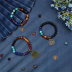 220Piece DIY Chakra Style Stretch Bracelet Making Kits&nbsp;DIY-SC0013-99
