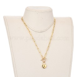 Heart Lock Pendant Necklaces&nbsp;NJEW-JN02971