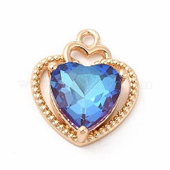 Brass with K9 Glass Charms&nbsp;KK-B071-21G