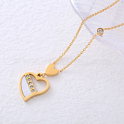 Amie Lunbi Minimalist Heart Pendant Necklace for Women Elegant Simple Design Jewelry&nbsp;YJ8059