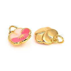 Brass Enamel Charms&nbsp;ZIRC-F816-02