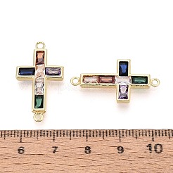 Brass Pave Colorful Cubic Zirconia Links&nbsp;KK-T080-48G