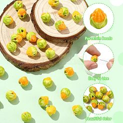 30Pcs 2 Colors Famille Rose Porcelain Beads&nbsp;PORC-CJ0001-16