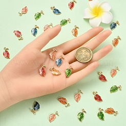 30Pcs 5 Colors Alloy Enamel Pendants&nbsp;ENAM-YW0006-05