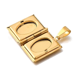 316 Stainless Steel Locket Pendants&nbsp;STAS-G146-25G