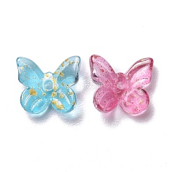 Transparent Spray Painted Glass Charms&nbsp;GLAA-T016-22