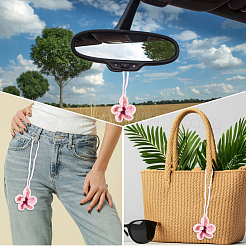 Handmade Polyester Flower Pendant Decorations&nbsp;HJEW-WH20020-011C